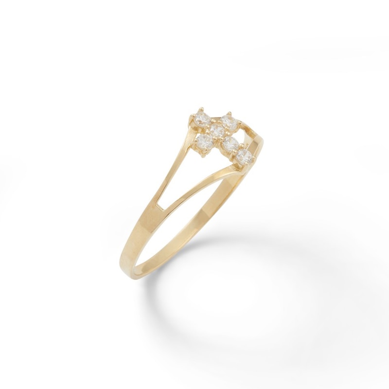 Child's Cubic Zirconia Cross Ring in 10K Gold