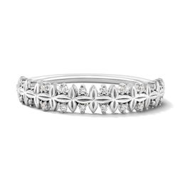 Diamond Accent Anniversary Ring in 10K White Gold