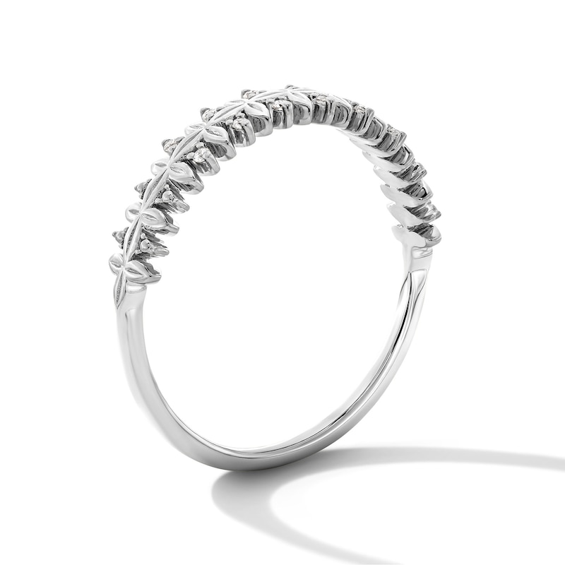 Diamond Accent Anniversary Ring 10K White Gold