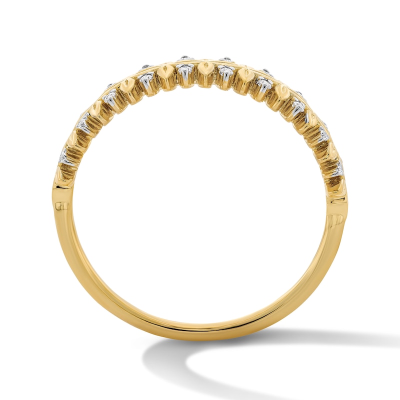 Diamond Accent Anniversary Ring 10K Yellow Gold