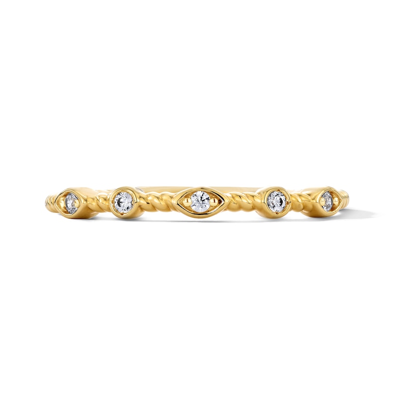 Main Image 1 of 0.04 CT. T.W. Diamond Stackable Anniversary Station Ring in 10K Gold