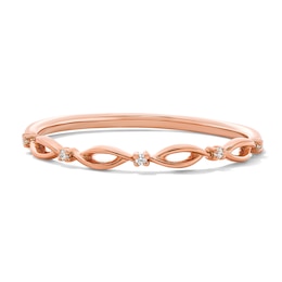 Diamond Accent Stackable Anniversary Band in 10K Rose Gold
