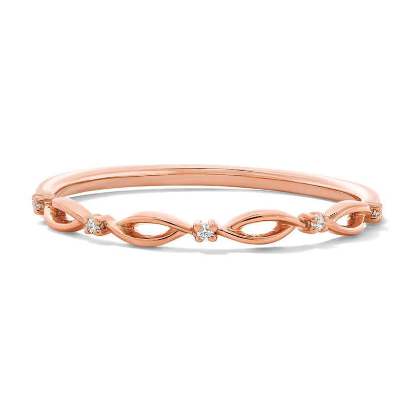Diamond Accent Stackable Anniversary Band 10K Rose Gold