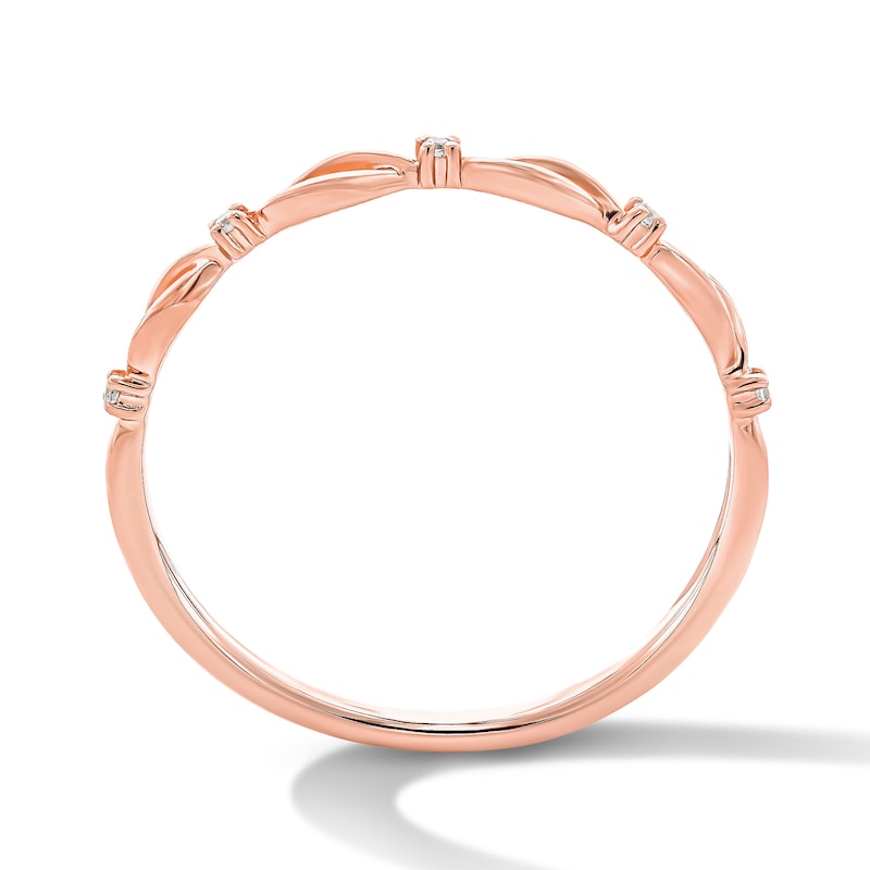 Diamond Accent Stackable Anniversary Band 10K Rose Gold