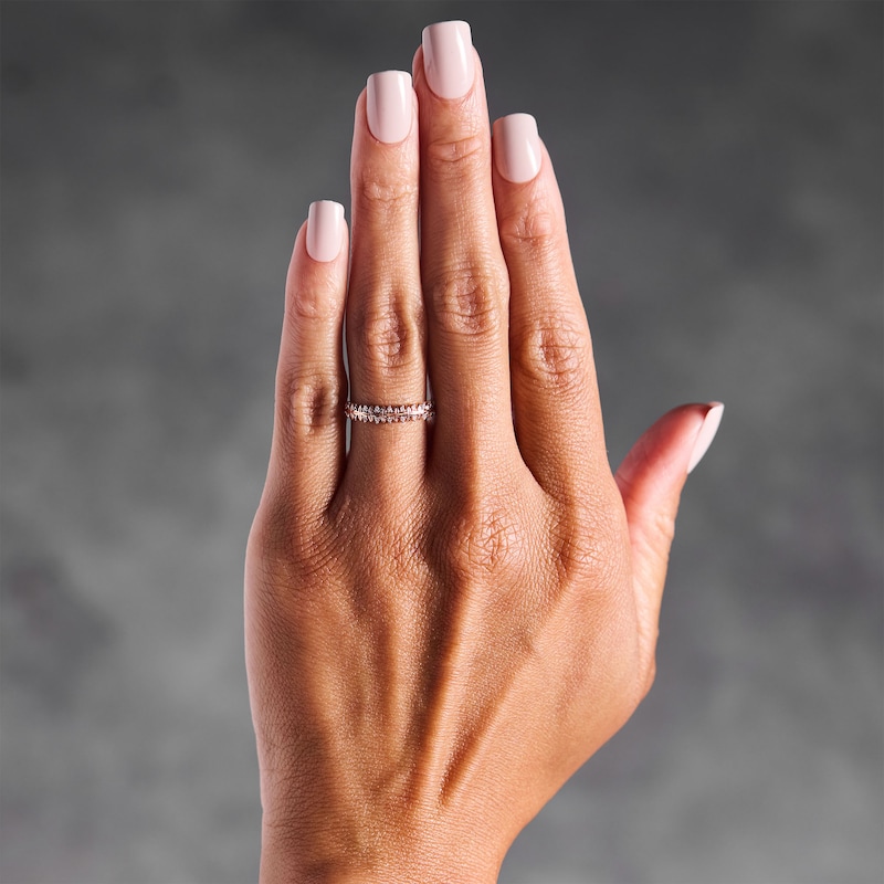 Main Image 2 of Diamond Accent Anniversary Ring in 10K Rose Gold