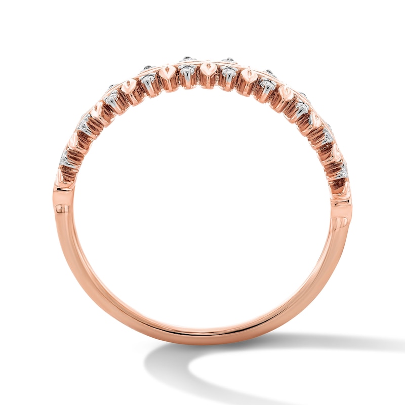 Main Image 3 of Diamond Accent Anniversary Ring in 10K Rose Gold