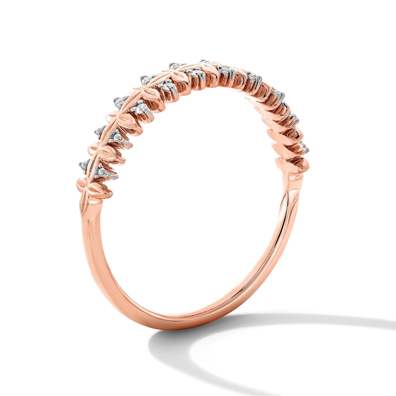 Main Image 4 of Diamond Accent Anniversary Ring in 10K Rose Gold
