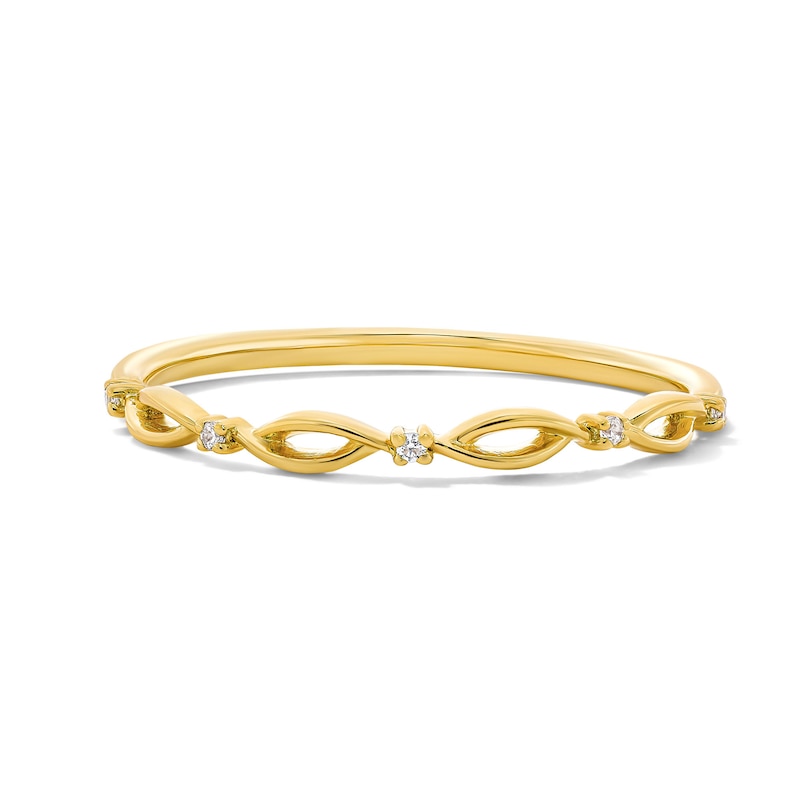 Diamond Accent Stackable Anniversary Band 10K Yellow Gold