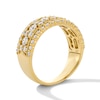 Thumbnail Image 4 of 1 CT.T.W Princess-Cut Diamond Multi-Row Anniversary Ring in 10K Yellow Gold
