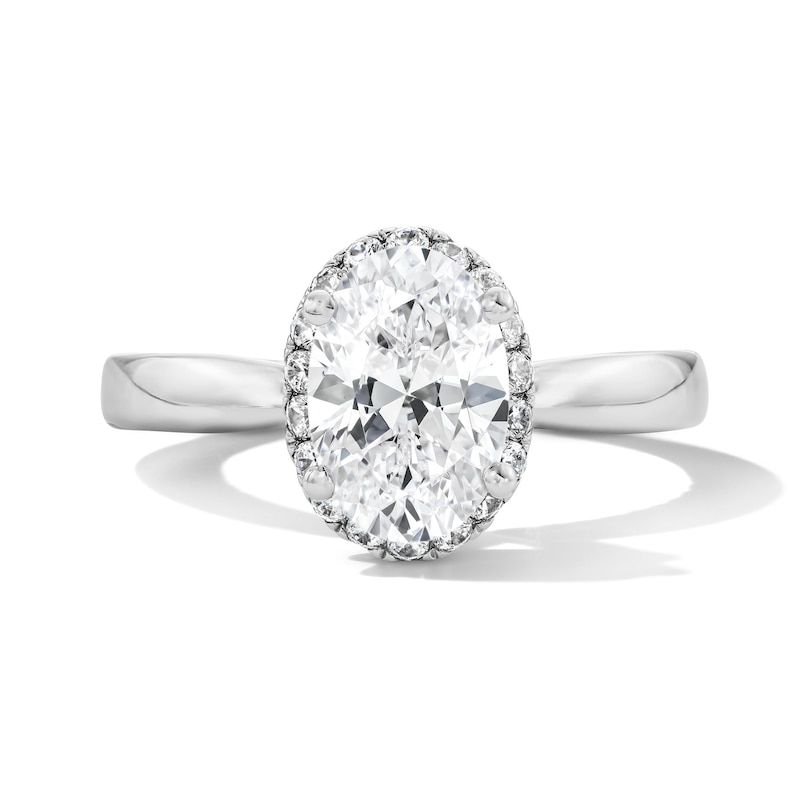 2 CT. T.W. Oval Certified Lab-Grown Diamond Engagement Ring 14K White Gold (F/VS2)