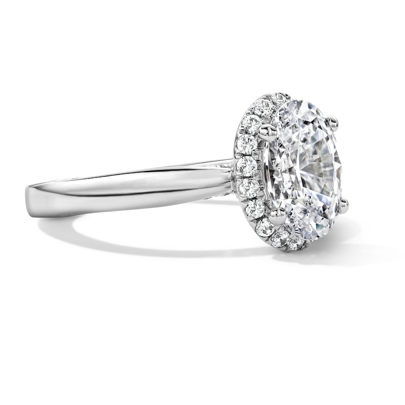 2 CT. T.W. Oval Certified Lab-Grown Diamond Engagement Ring 14K White Gold (F/VS2)