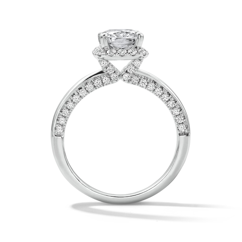 2 CT. T.W. Radiant Certified Lab-Grown Diamond Engagement Ring 14K White Gold (F/VS2)
