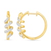 Thumbnail Image 3 of 0.18 CT. T.W. Diamond Snake Coiled Hoop Earrings in Sterling Silver with 24K Gold Vermeil
