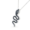 Thumbnail Image 2 of 0.23 CT. T.W. Black Diamond Snake Pendant in Sterling Silver with Black Rhodium Plate