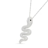 Thumbnail Image 2 of 0.18 CT. T.W. White and Black Diamond Snake Pendant in Sterling Silver
