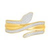 Thumbnail Image 2 of 0.23 CT. T.W. Diamond Coiled Snake Ring in Sterling Silver with 24K Gold Vermeil