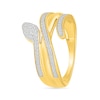 Thumbnail Image 3 of 0.23 CT. T.W. Diamond Coiled Snake Ring in Sterling Silver with 24K Gold Vermeil