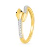 Thumbnail Image 3 of 0.065 CT. T.W. White and Black Diamond Bypass Snake Ring in 10K Gold