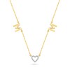 Thumbnail Image 1 of 0.04 CT. T.W. Diamond “Mom” Heart Station Necklace in 10K Gold