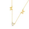 Thumbnail Image 2 of 0.04 CT. T.W. Diamond “Mom” Heart Station Necklace in 10K Gold