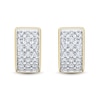 Thumbnail Image 2 of 0.45 CT. T.W. Certified Lab-Grown Diamond Huggie Hoop Earrings in 10K Gold (F/VS2)