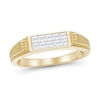 Thumbnail Image 1 of 0.45 CT. T.W. Square-Cut Certified Lab-Grown Diamond Two-Row Ring in 10K Gold (F/VS2)