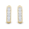 Thumbnail Image 2 of 0.95 CT. T.W. Square-Cut Certified Lab-Grown Diamond Hoop Earrings in 10K Gold (F/VS2)