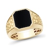 Thumbnail Image 1 of Emerald-Cut Black Onyx Signet Ring in 10K Gold