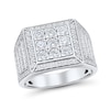 Thumbnail Image 1 of 1.95 CT. T.W. Certified Lab-Grown Diamond Beveled Frame Ring in 10K White Gold (F/VS2)
