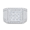 Thumbnail Image 2 of 1.95 CT. T.W. Certified Lab-Grown Diamond Beveled Frame Ring in 10K White Gold (F/VS2)