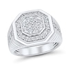 Thumbnail Image 1 of 1.45 CT. T.W. Certified Lab-Grown Diamond Octagon Frame Ring in 10K White Gold (F/VS2)