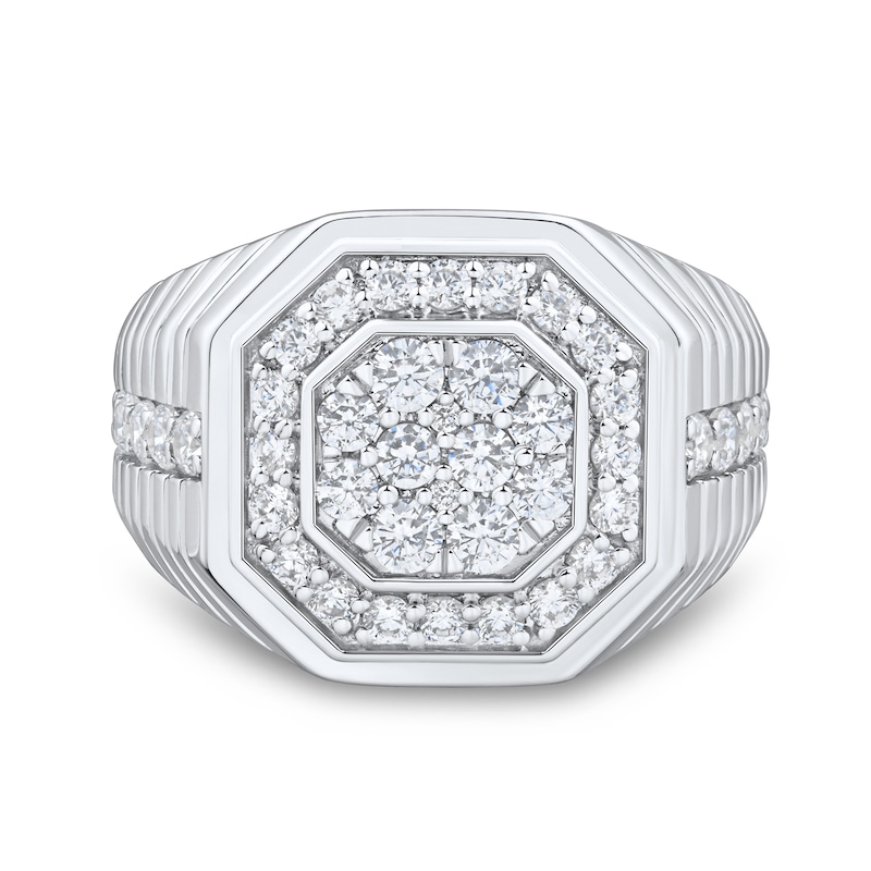 Main Image 2 of 1.45 CT. T.W. Certified Lab-Grown Diamond Octagon Frame Ring in 10K White Gold (F/VS2)