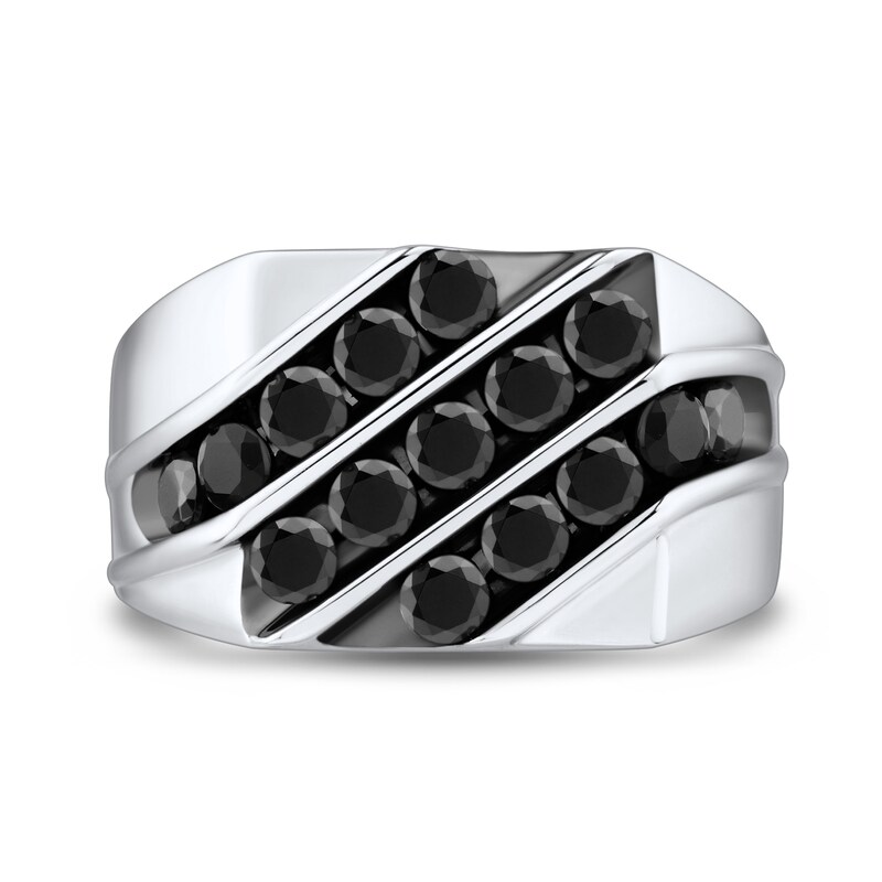 1.95 CT. T.W. Black Diamond Ring 10K White Gold