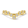 Thumbnail Image 1 of 0.29 CT. T.W. Certified Lab-Grown Diamond Chevron Ring in Sterling Silver with 14K Gold Plate (I/SI2)
