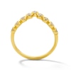 Thumbnail Image 3 of 0.29 CT. T.W. Certified Lab-Grown Diamond Chevron Ring in Sterling Silver with 14K Gold Plate (I/SI2)