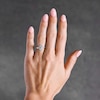 Thumbnail Image 2 of 1.00 CT. T.W. Radiant-Cut Certified Lab-Grown Diamond Frame Engagement Ring in 14K White Gold (F/VS2)