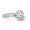 Thumbnail Image 4 of 1.00 CT. T.W. Radiant-Cut Certified Lab-Grown Diamond Frame Engagement Ring in 14K White Gold (F/VS2)