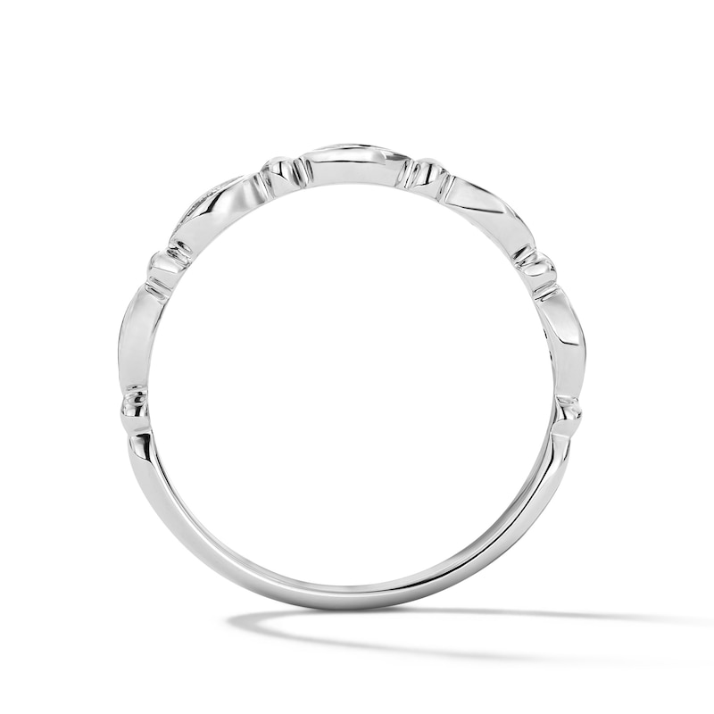 Diamond-Accent Stackable Band in Sterling Silver