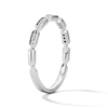 Thumbnail Image 5 of Diamond-Accent Hex Stackable Band in Sterling Silver