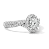 Thumbnail Image 4 of 1.00 CT. T.W. Oval Certified Lab-Grown Diamond Frame Engagement Ring in 14K White Gold (F/VS2)