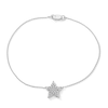 Thumbnail Image 1 of 0.15 CT. T.W. Diamond Star Bracelet in Sterling Silver