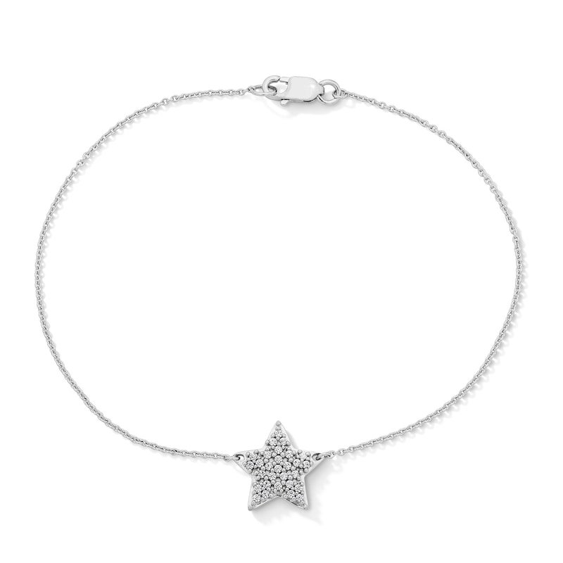 0.15 CT. T.W. Diamond Star Bracelet in Sterling Silver