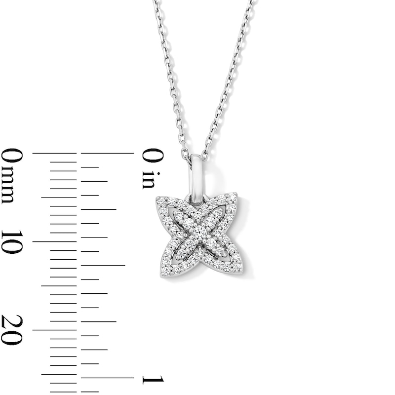 Main Image 4 of 0.20 CT. T.W. Certified Lab-Grown Diamond Butterfly Pendant in Sterling Silver (F/SI2)