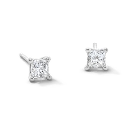 0.37 CT. T.W. Princess-Cut Diamond Solitaire Stud Earrings in 14K White Gold (J/I3)
