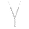 Thumbnail Image 1 of 1.00 CT. T.W. Certified Lab-Grown Diamond Teardrop Swirl “Y” Necklace in Sterling Silver (F/SI2)