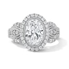 Thumbnail Image 1 of 2.75 CT. T.W. Oval Certified Lab-Grown Diamond Frame Engagement Ring in 14K White Gold (F/VS2)