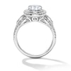 Thumbnail Image 2 of 2.75 CT. T.W. Oval Certified Lab-Grown Diamond Frame Engagement Ring in 14K White Gold (F/VS2)
