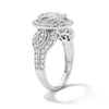 Thumbnail Image 4 of 2.75 CT. T.W. Oval Certified Lab-Grown Diamond Frame Engagement Ring in 14K White Gold (F/VS2)