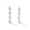 Thumbnail Image 1 of 0.50 CT. T.W. Certified Lab-Grown Diamond Teardrop Swirl Drop Earrings in Sterling Silver (F/SI2)
