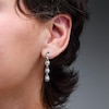 Thumbnail Image 2 of 0.50 CT. T.W. Certified Lab-Grown Diamond Teardrop Swirl Drop Earrings in Sterling Silver (F/SI2)